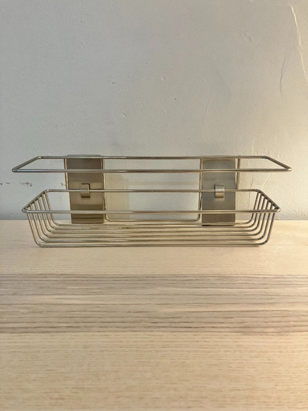 Satin Nickel Command Strip Shower Caddy/Bathroom Organizer